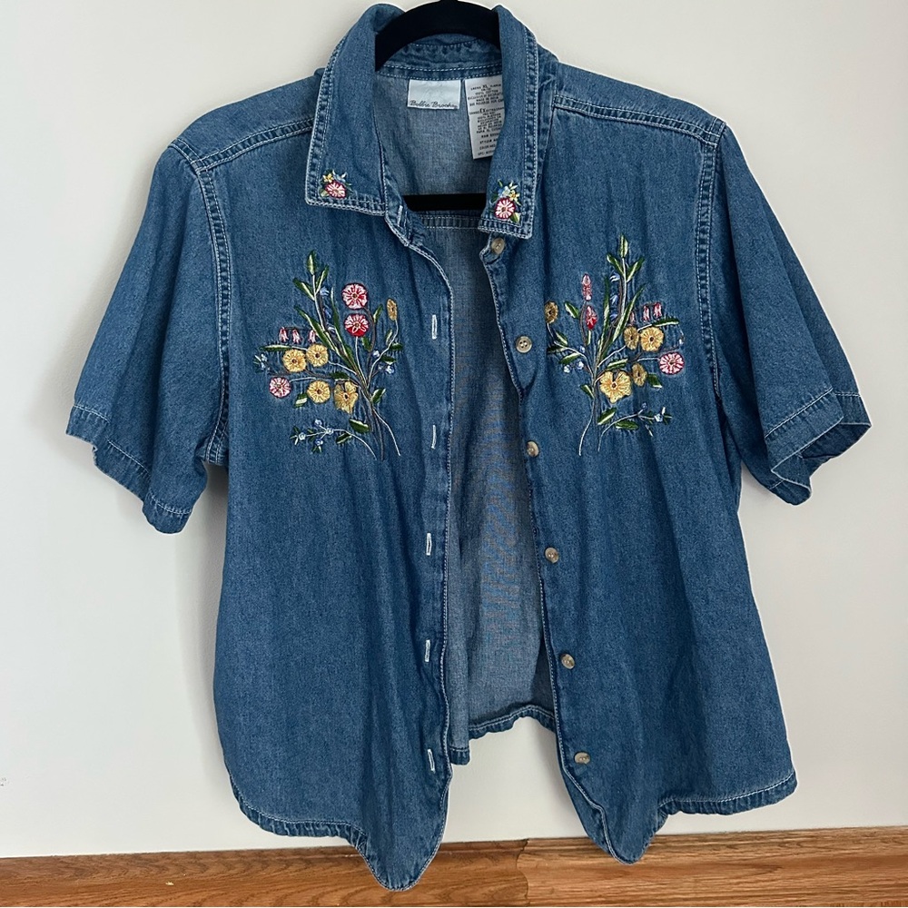 Bobbie Brooks Blue Denim Button-Up Shirt